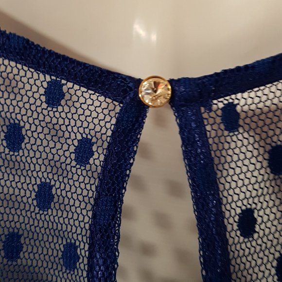 OLIMARA Blue Cocktail Dress, Made in Spain, sz. 8 - Picture 10 of 14